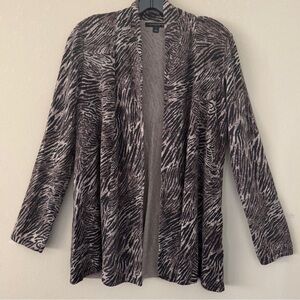 Classique Entier Atelier Silk Cashmere Zebra Print Cardigan L